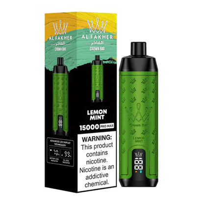 Al Fakher Crown Bar 15000 Puffs Disposable Vape lemon mint