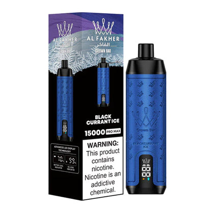 Al Fakher Crown Bar 15000 Puffs Disposable black currant ice