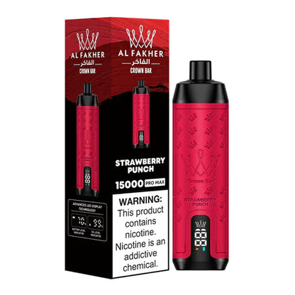 Al Fakher Crown Bar 15000 Puffs Disposable strawberry punch