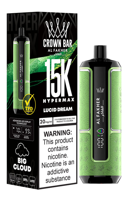 Al Fakher Crown Bar 15K Hypermax lucid dream