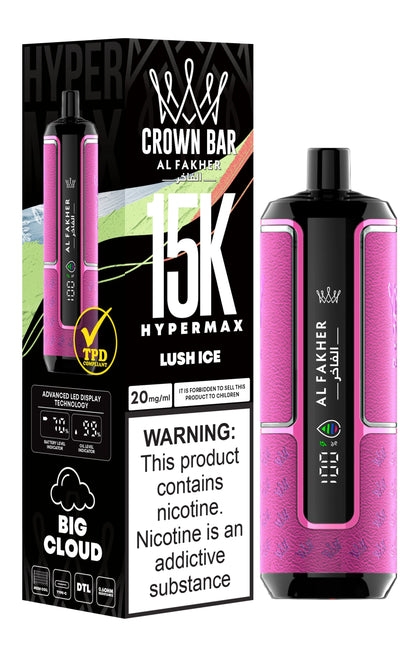 Al Fakher Crown Bar 15K Hypermax lush ice