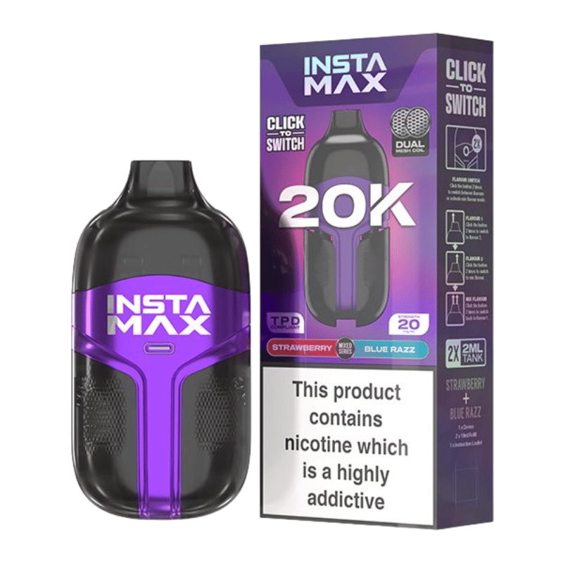 Insta Max 20000 Puffs Disposable Vape  (BOX OF 5)