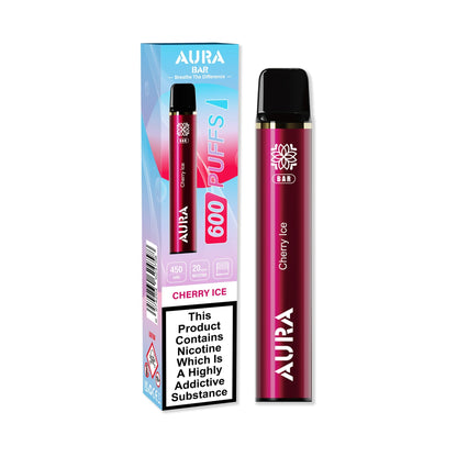 Aura Bar 600 Puffs Disposbale Vape Pod Box of 10