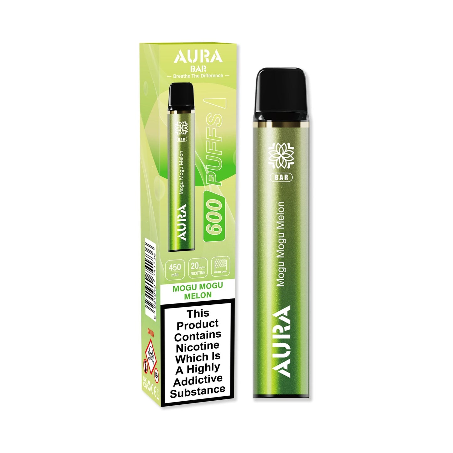 Aura Bar 600 Puffs Disposbale Vape Pod Box of 10