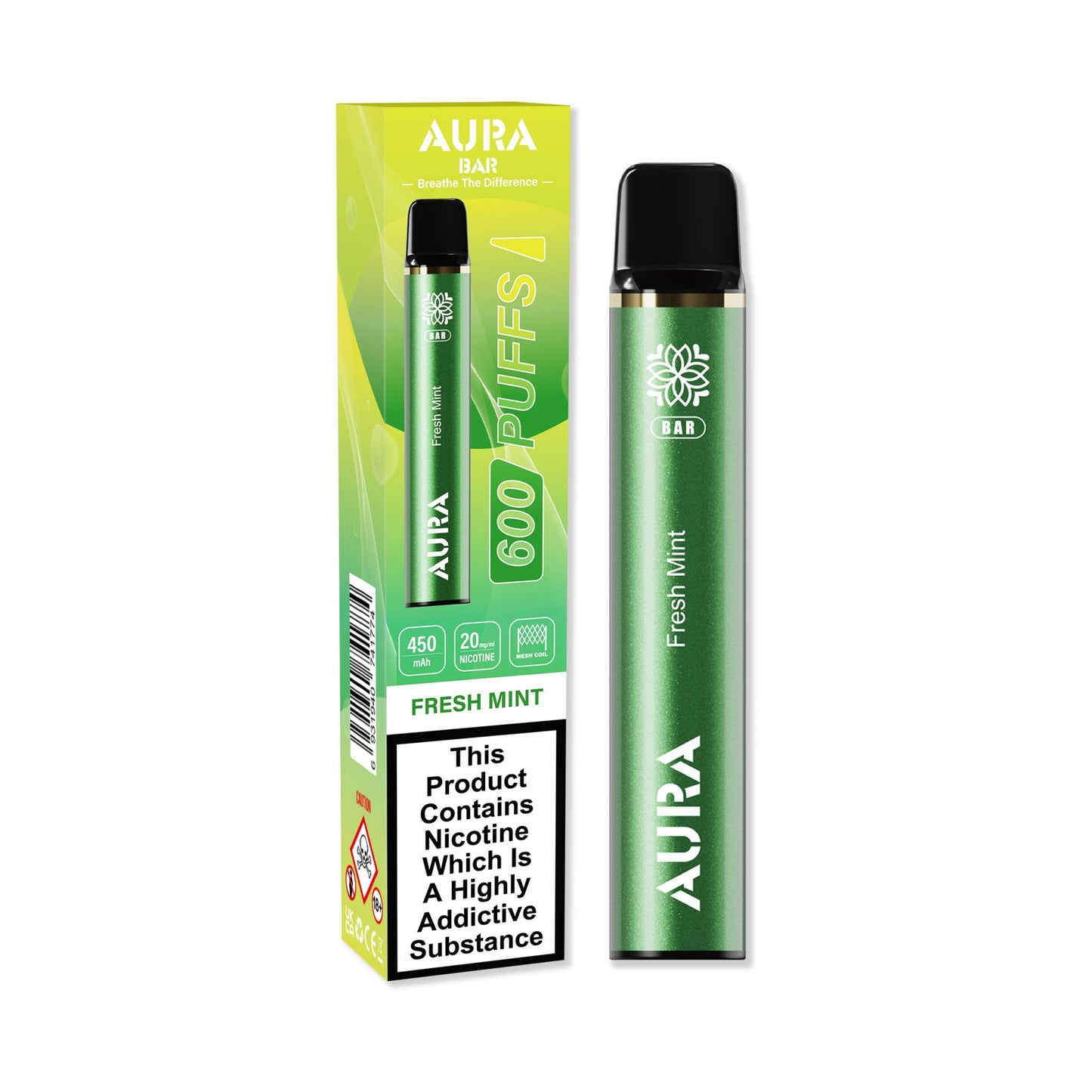 Aura Bar 600 Puffs Disposbale Vape Pod Box of 10