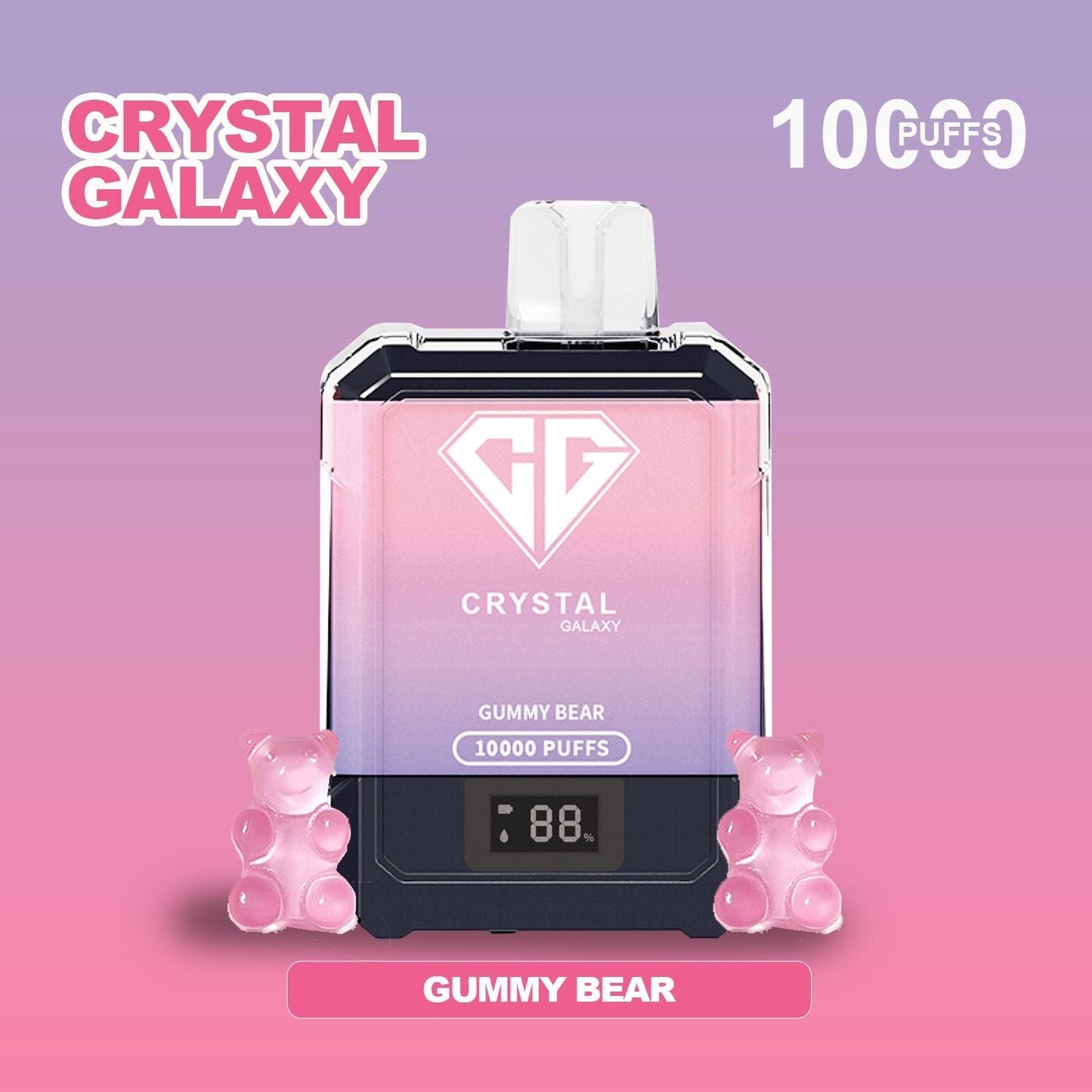 Crystal Galaxy 10000 Puffs Disposable Vape Pod Box of 10