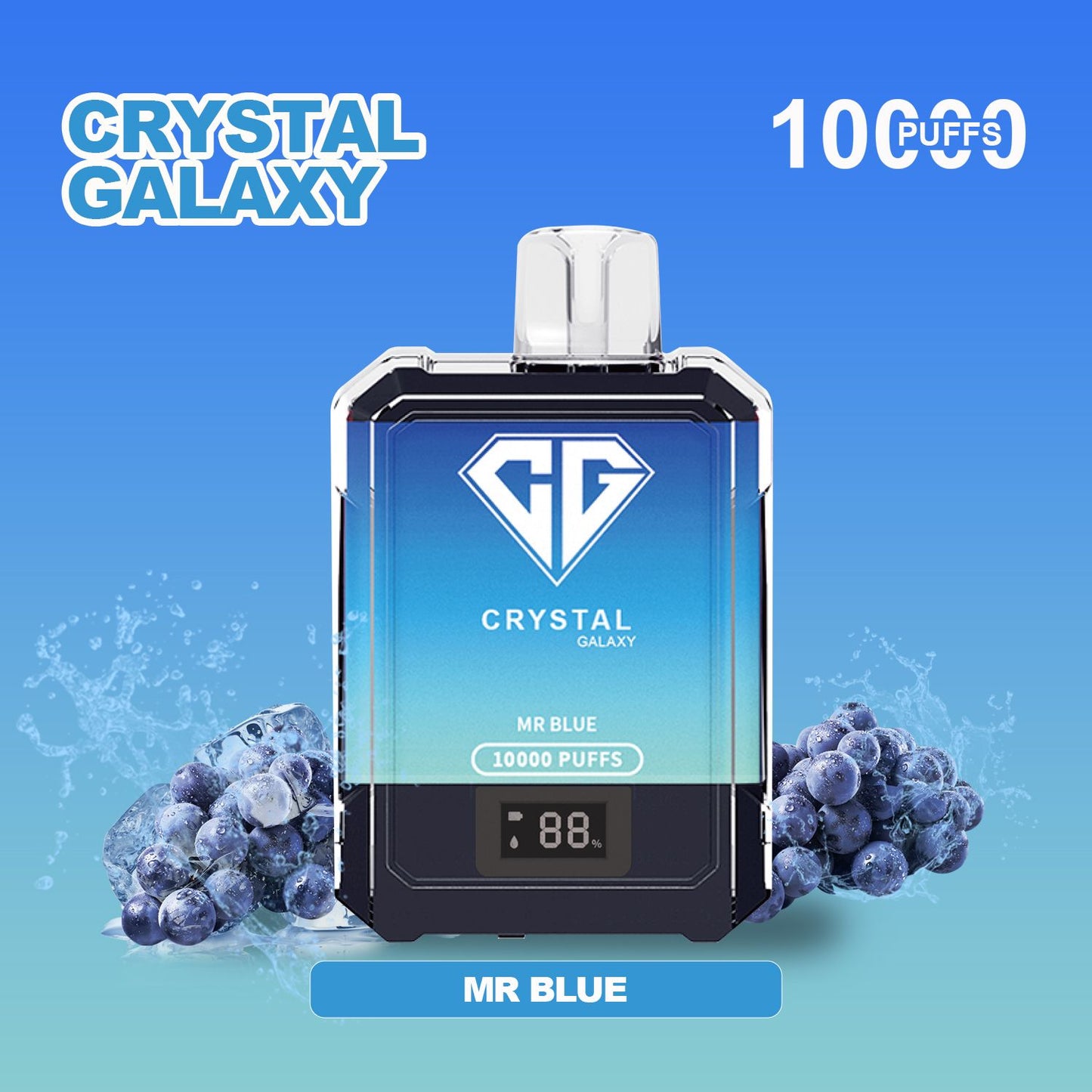 Crystal Galaxy 10000 Puffs Disposable Vape Pod Box of 10