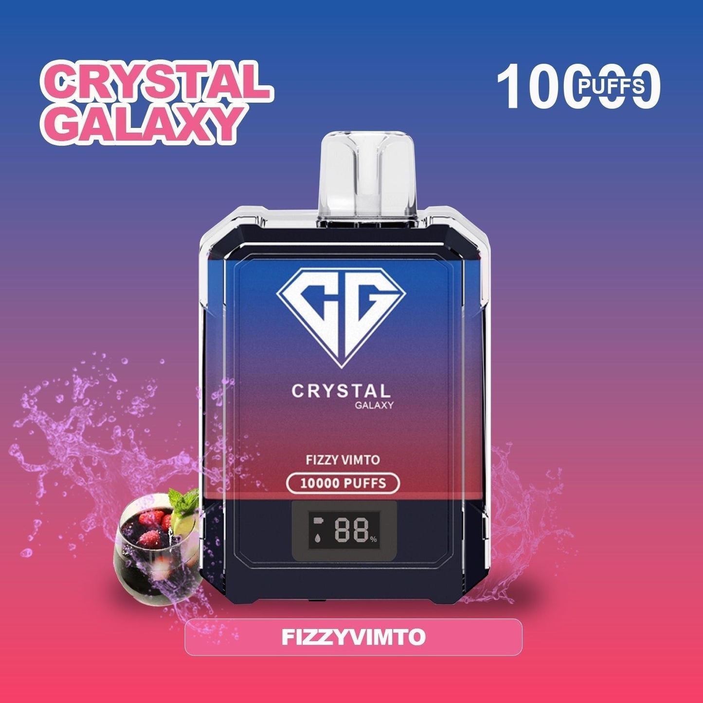 Crystal Galaxy 10000 Puffs Disposable Vape Pod Box of 10