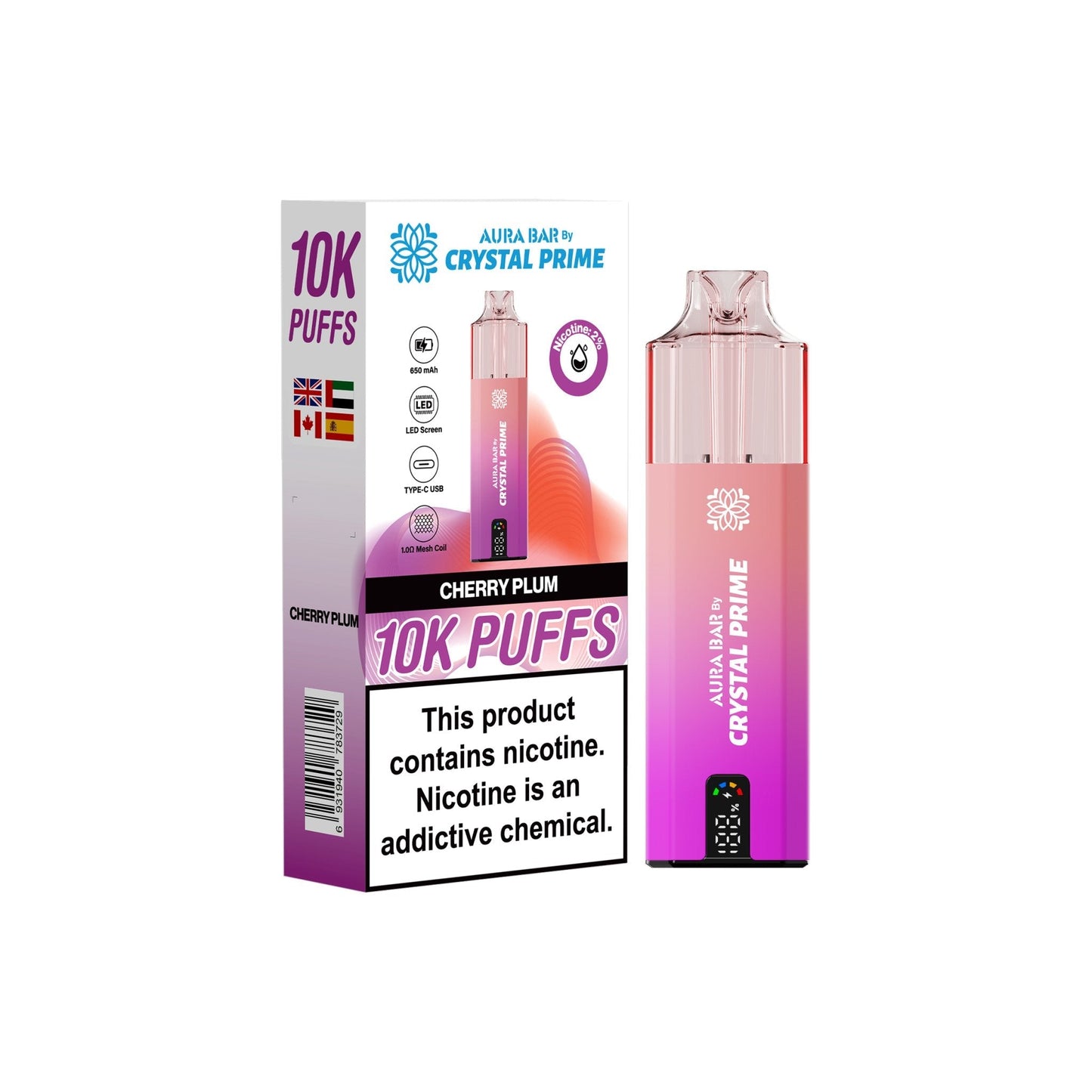 crystal-prime-10000-disposable-vape-box-of-5-plum-cherry-dexter-vapes-uk