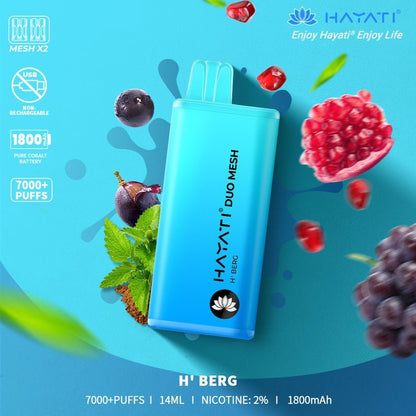 Hayati Duo Mesh 7000 Puffs Disposable Vape Bar Pod Kit