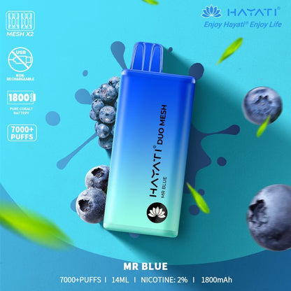 Hayati Duo Mesh 7000 Puffs Disposable Vape Bar Pod Kit