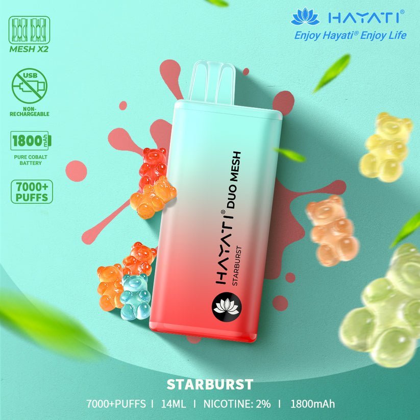 Hayati Duo Mesh 7000 Puffs Disposable Vape Bar Pod Kit