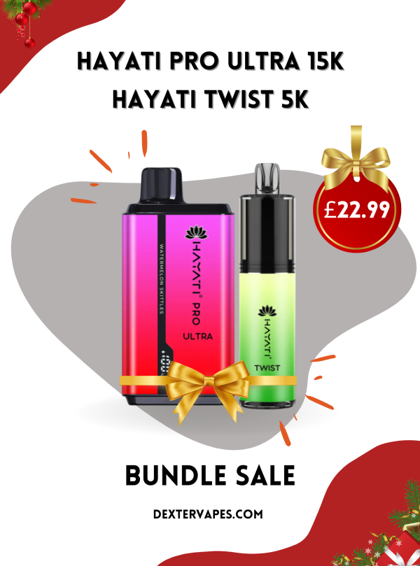 Hayati Pro Ultra 15K + Hayati Twist 5K vape(Any 2 random devices)