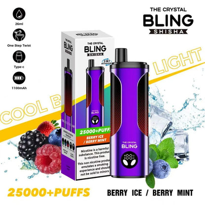 Crystal Bling Shisha 25000 Puffs Vape - Box of 10