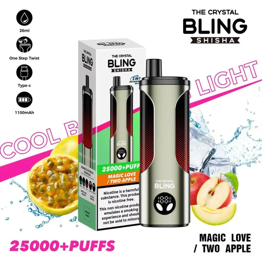 Crystal Bling Shisha 25000 Puffs Vape - Box of 10