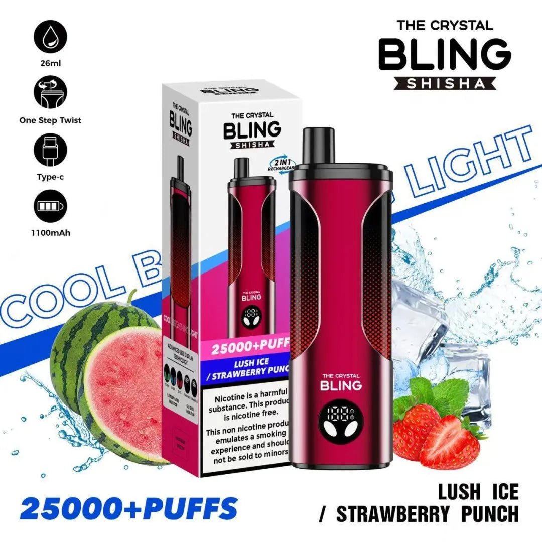 Crystal Bling Shisha 25000 Puffs Vape - Box of 10