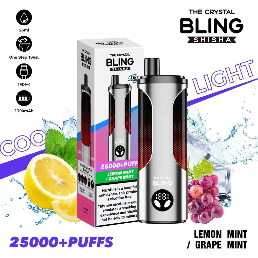 Crystal Bling Shisha 25000 Puffs Vape - Box of 10