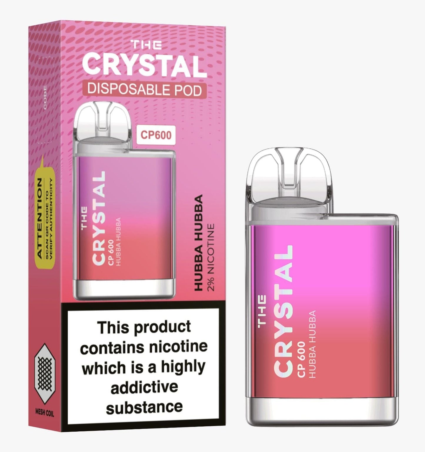 Crystal CP600 Disposable Vape Puff Bar Box of 10