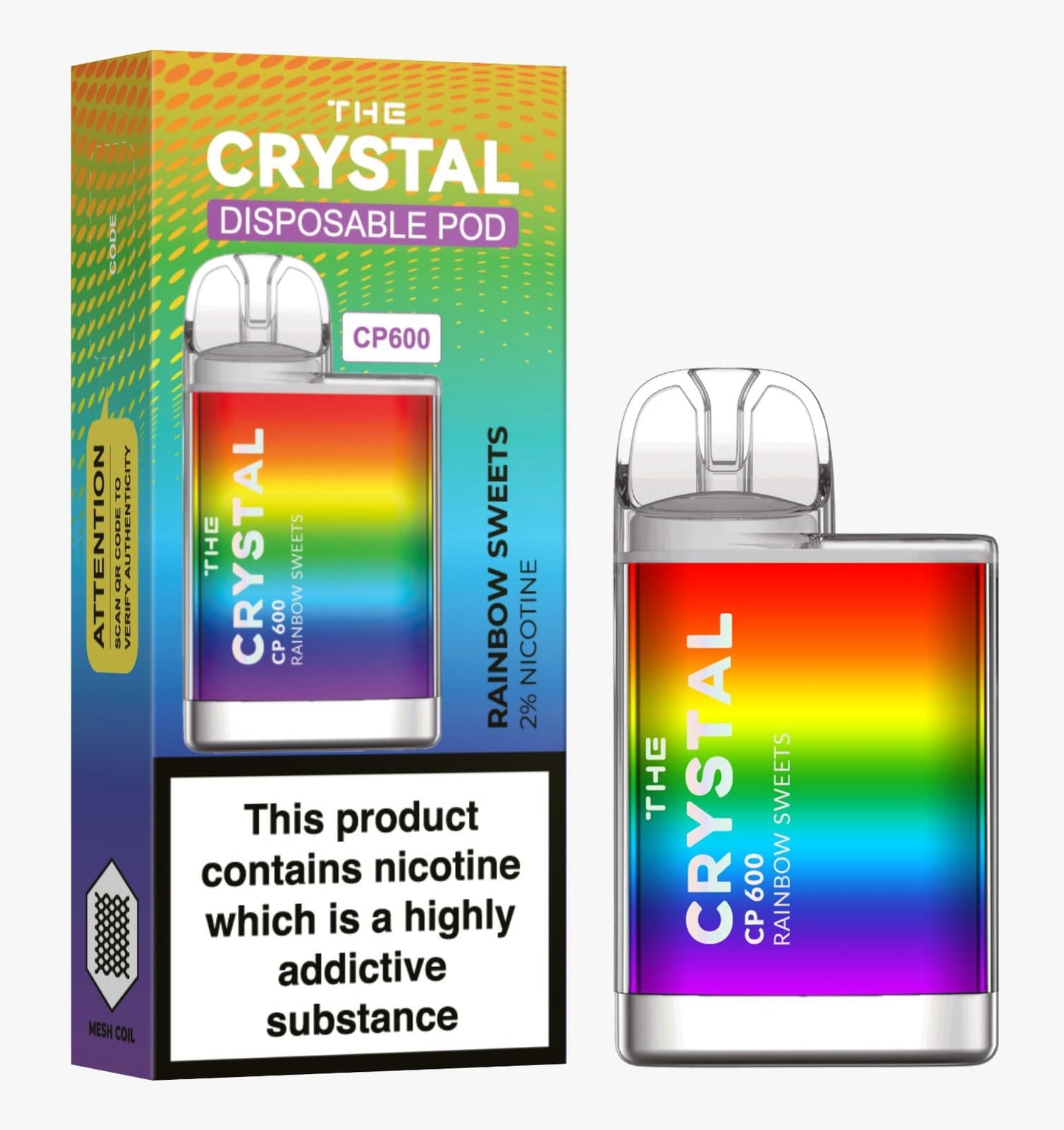 Crystal CP600 Disposable Vape Puff Bar Box of 10