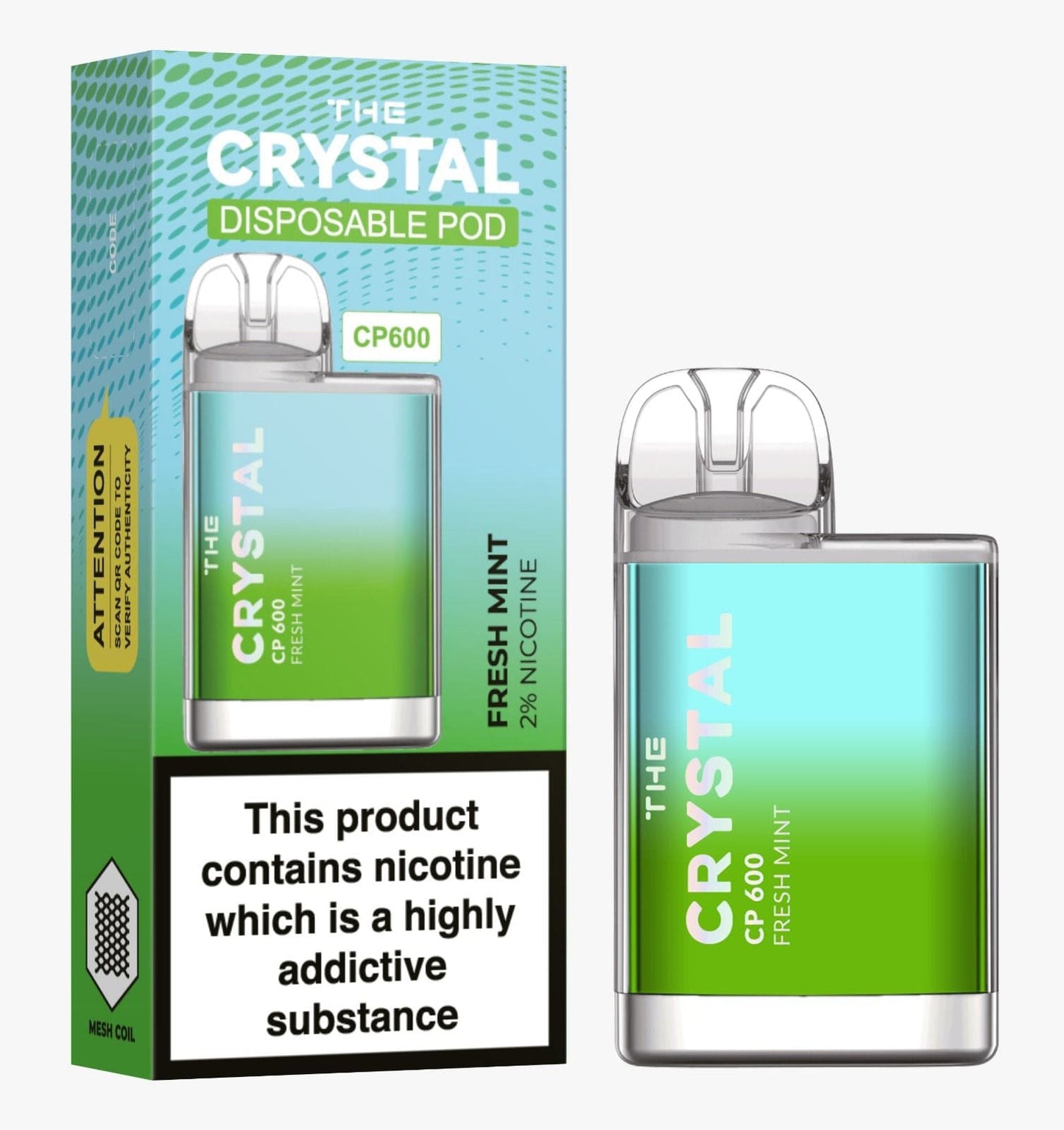 Crystal CP600 Disposable Vape Puff Bar Box of 10