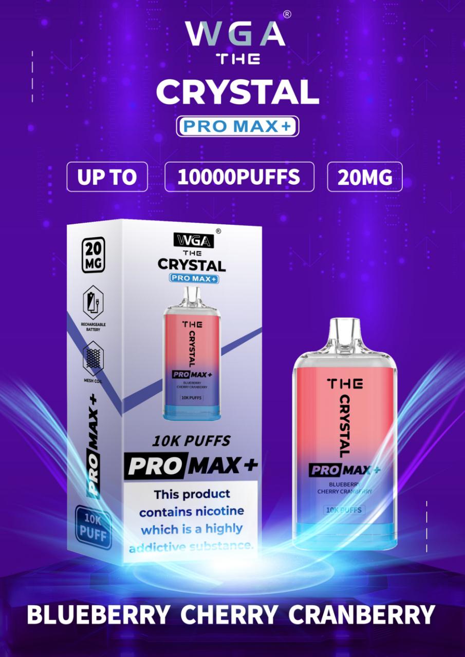 Crystal Pro Max + 10000 Disposable Vape Pod Device Box of 10