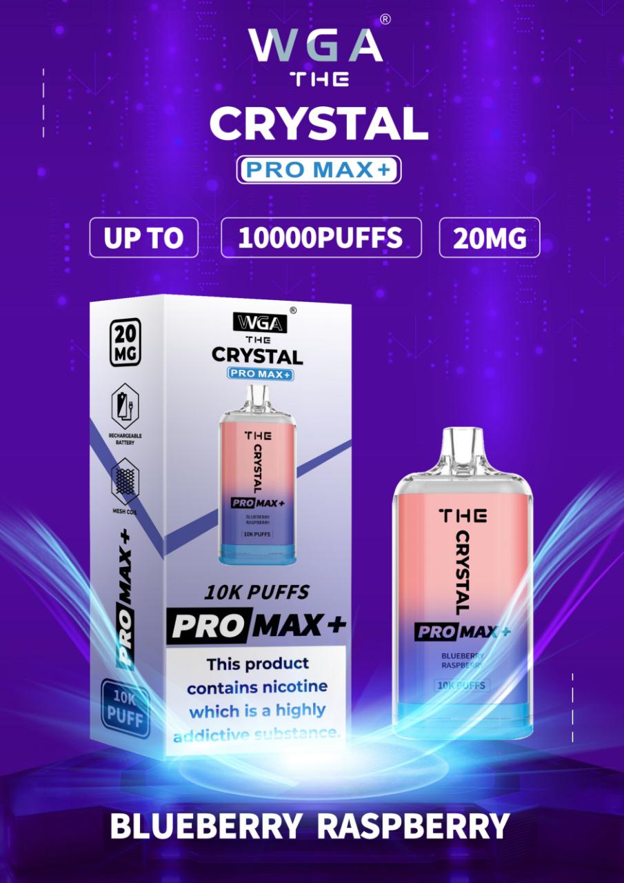 Crystal Pro Max + 10000 Disposable Vape Pod Device Box of 10