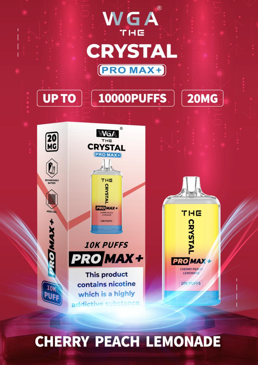 Crystal Pro Max + 10000 Disposable Vape Pod Device Box of 10