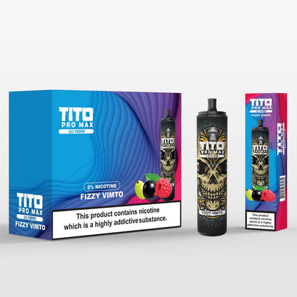 Tito Pro Max GD 10000 Disposable Vape Pod Pen Box of 10