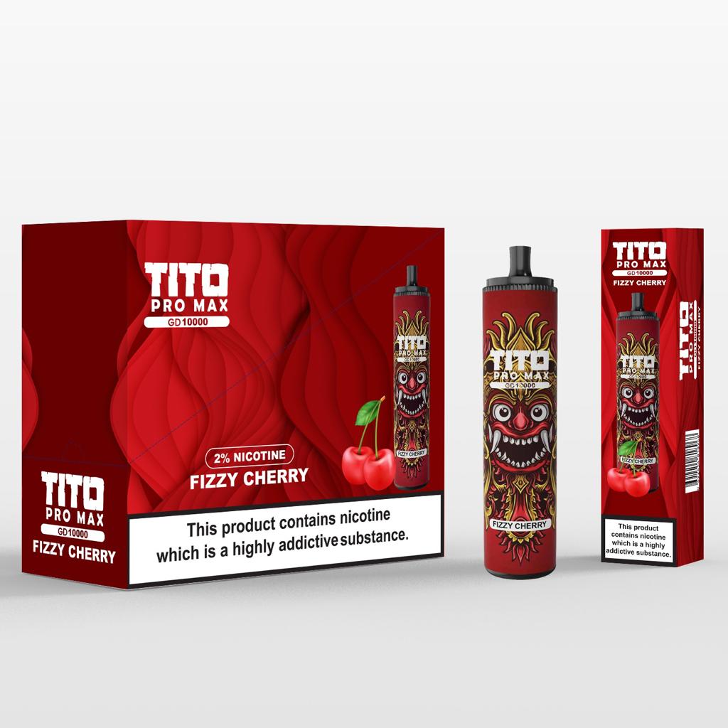 Tito Pro Max GD 10000 Disposable Vape Pod Pen Box of 10